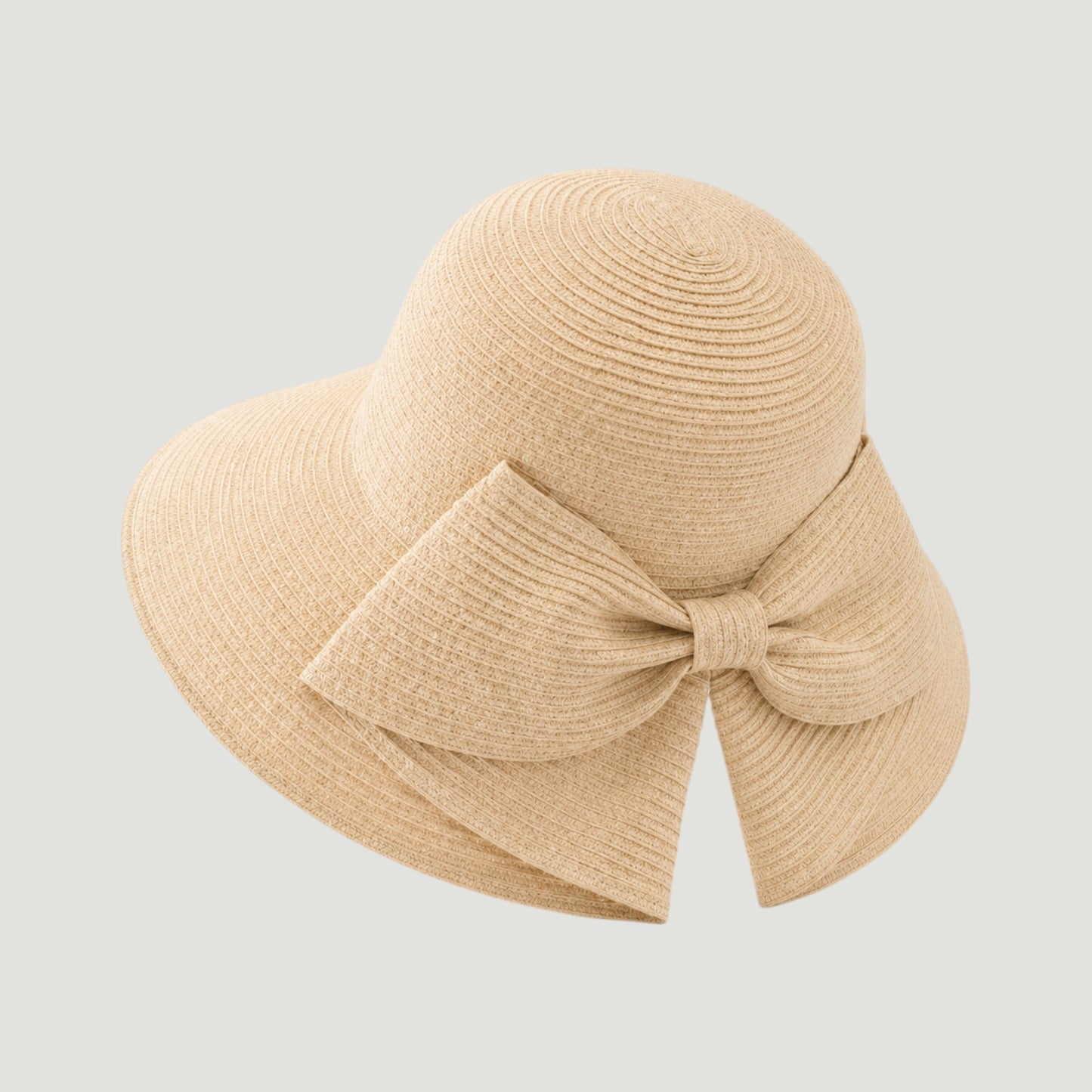 Packable Washable Sun Hat with Split Back Bow