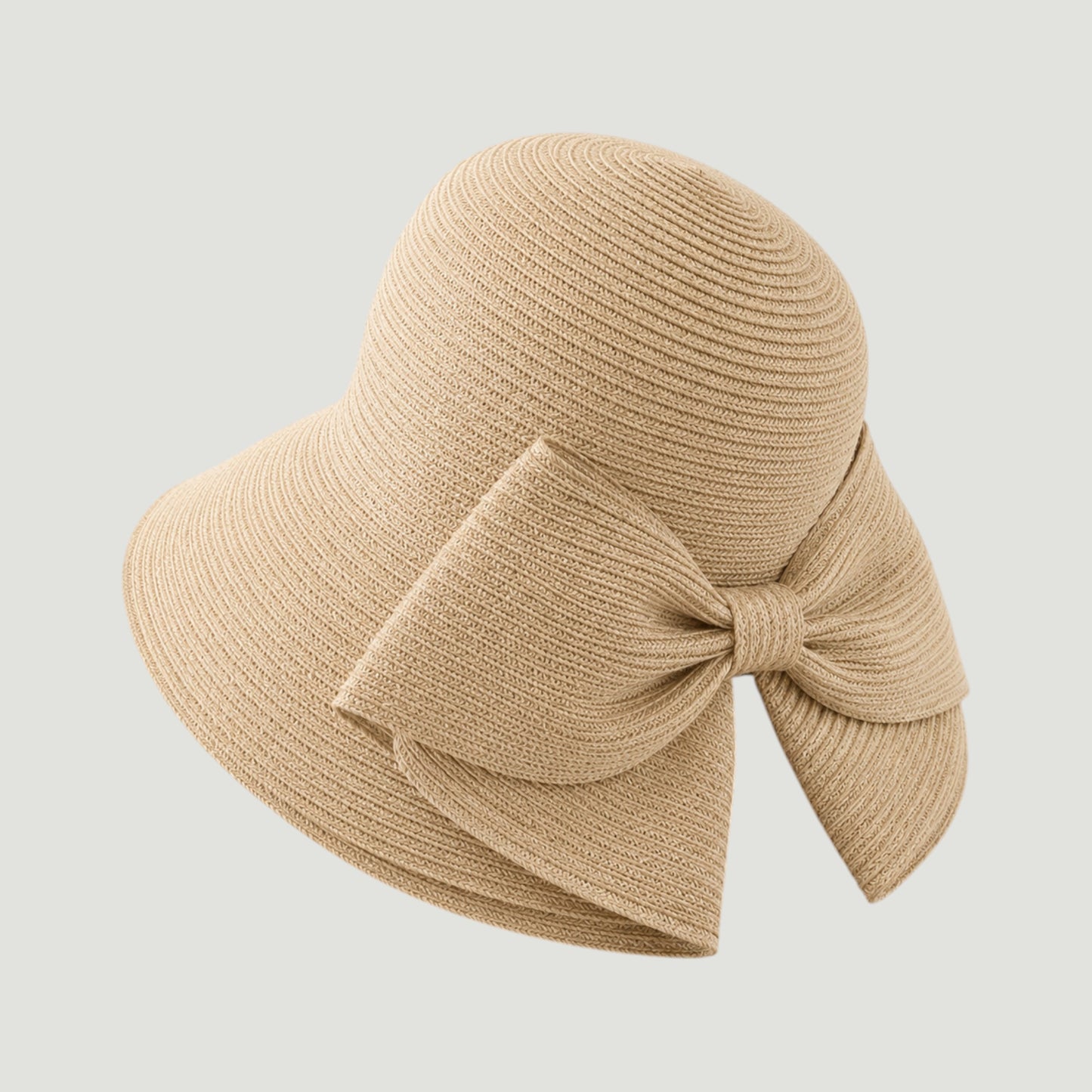 Packable Washable Sun Hat with Split Back Bow