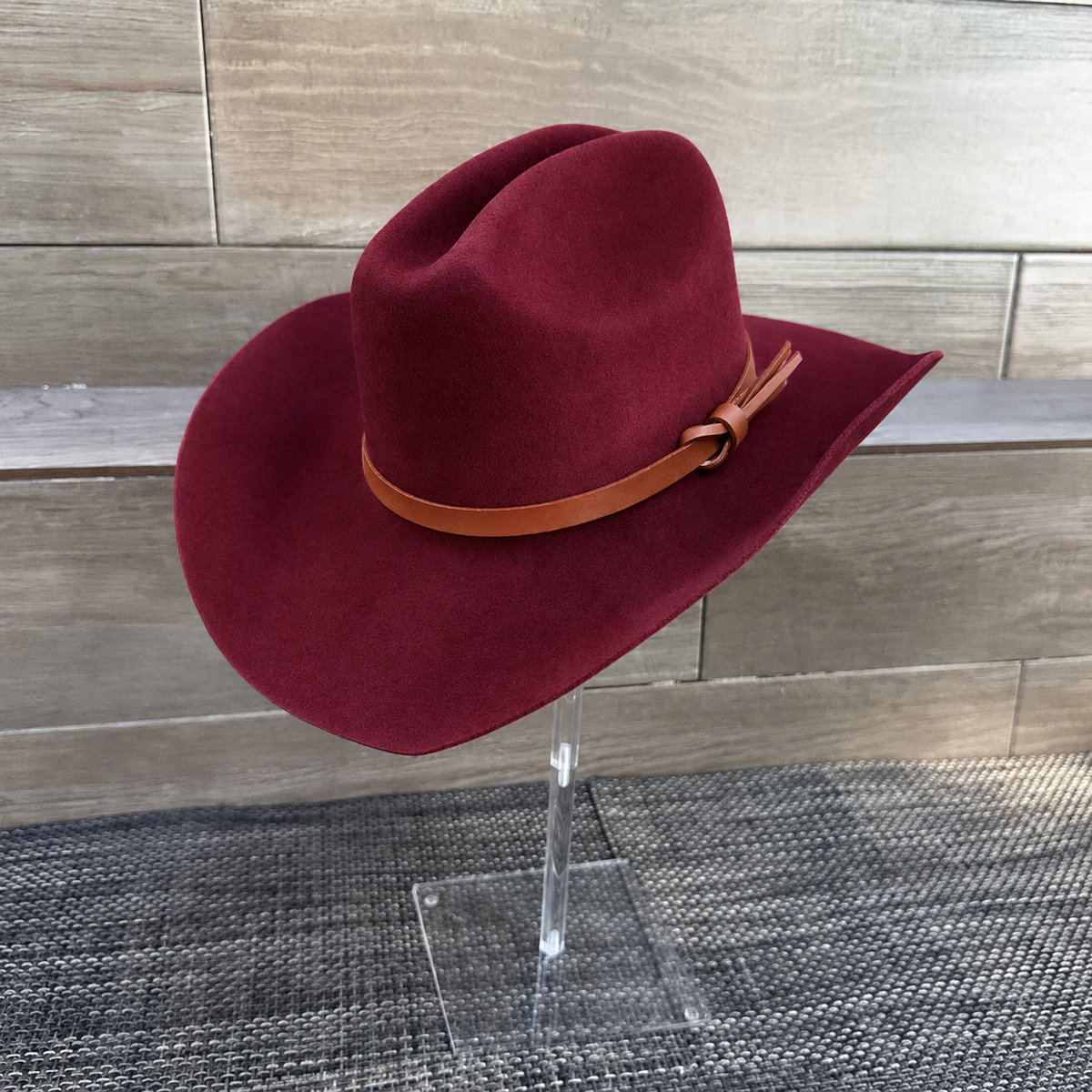 Australian Wool Cattleman Cowboy Hat with Leather Belt