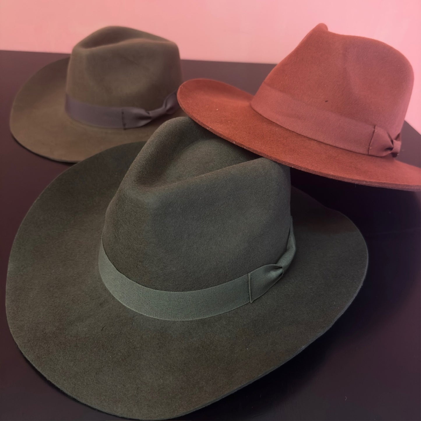 WOOL RANCHER COWBOY  HAT W/ RIBBON