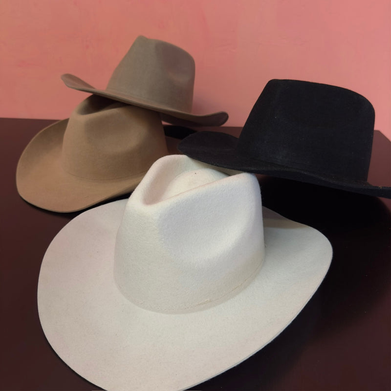 Austrian Wool Cowboy Rancher Hat – Women's Wide Brim Western | SOLOVE