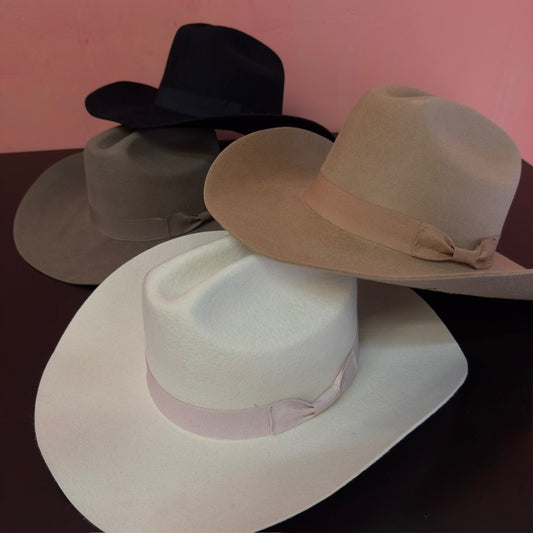 WOOL RANCHER COWBOY HAT  RIBBON WITH RIBBON