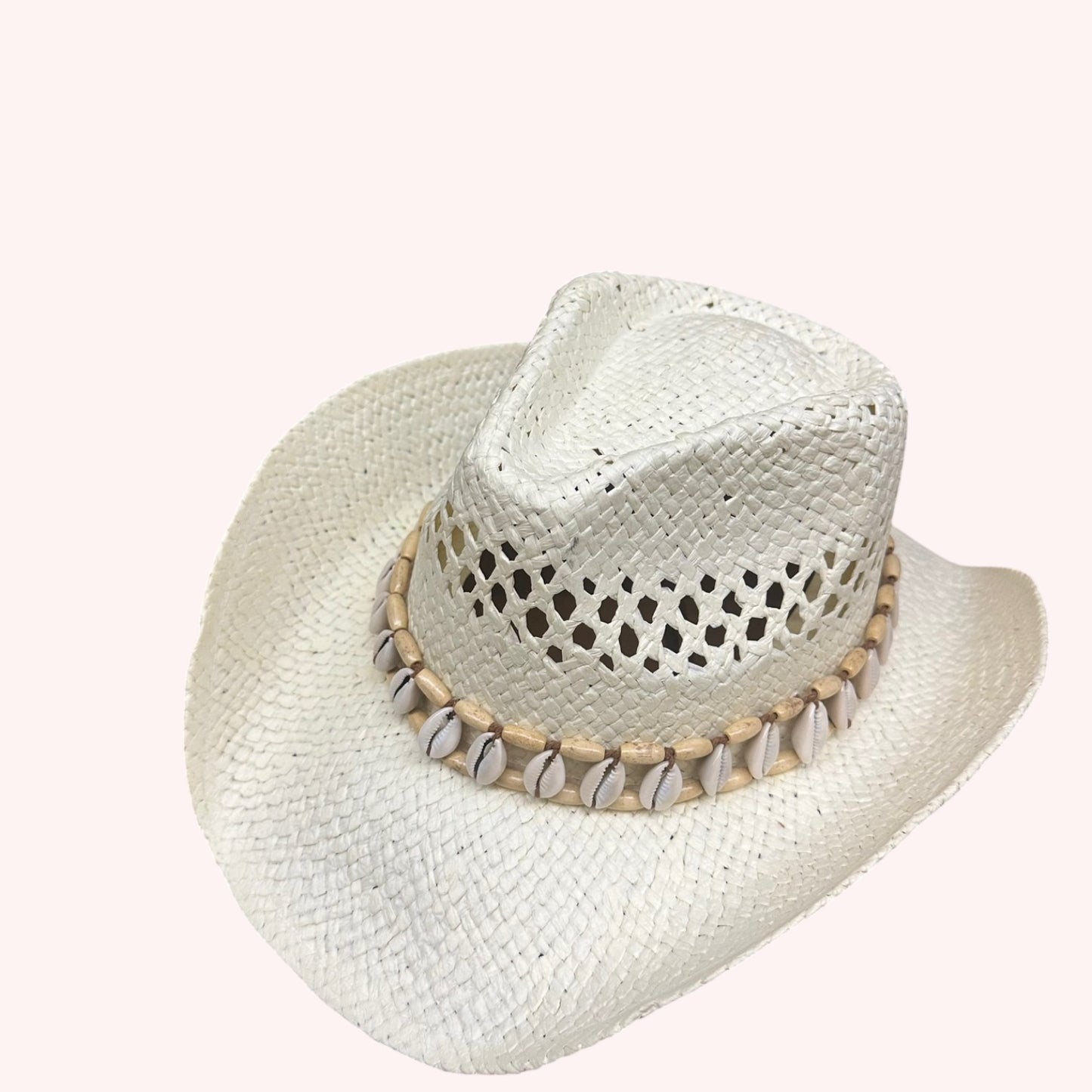 Seashells Band Cowboy Cowgirl Hat – Handmade & Adjustable