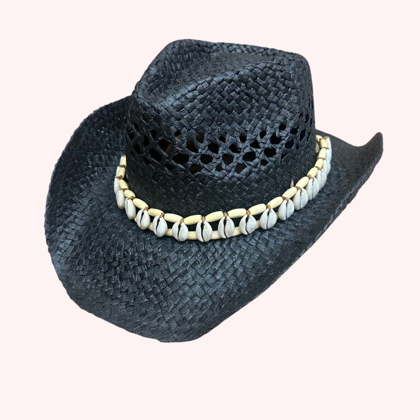 Seashells Band Cowboy Cowgirl Hat – Handmade & Adjustable