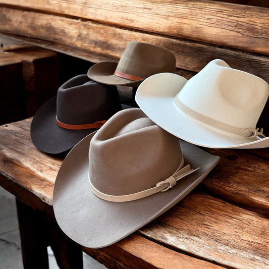 Premium Australian Wool Cowboy Hat with Leather Band
