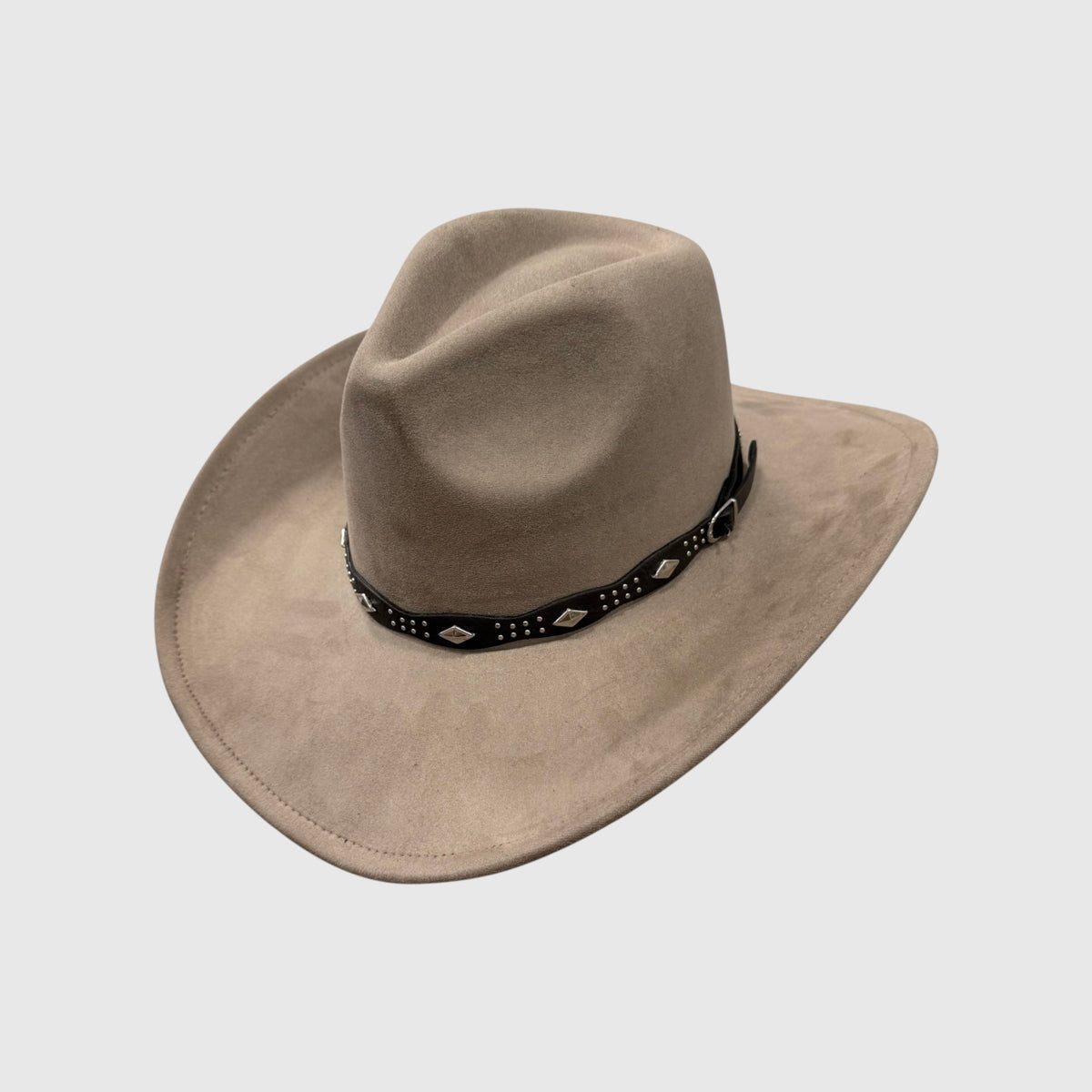 Studded Concho Band Vegan Suede Western Fedora – Women's | SOLOVE