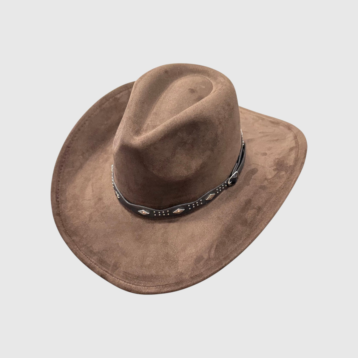 Studded Concho Band Vegan Suede Western Fedora – Women's | SOLOVE