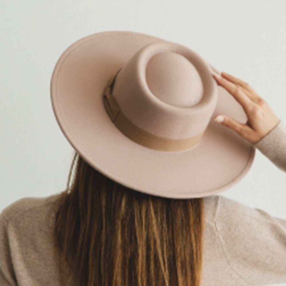 VEGAN FELT HAT WITH RIBBON (Copy)