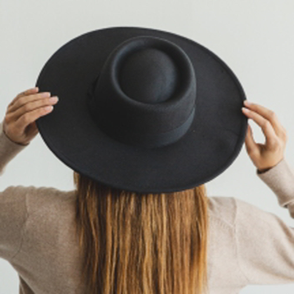 VEGAN FELT HAT WITH RIBBON (Copy)