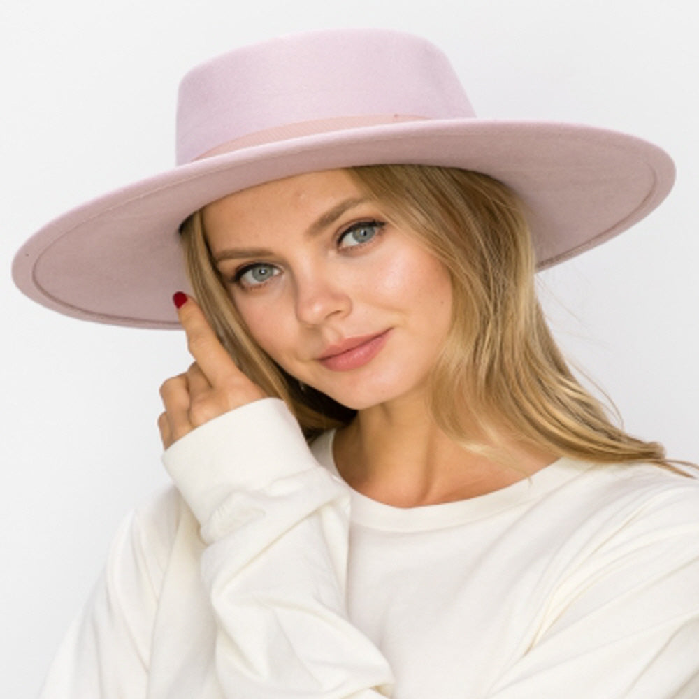 VEGAN FELT HAT WITH RIBBON (Copy)