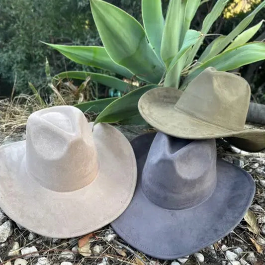 VEGAN SUEDE COWBOY HAT