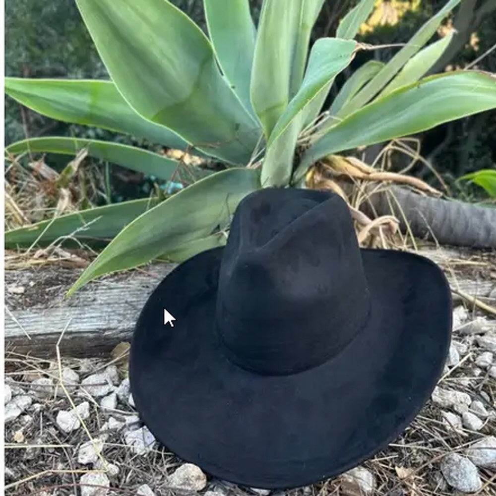 VEGAN SUEDE COWBOY HAT