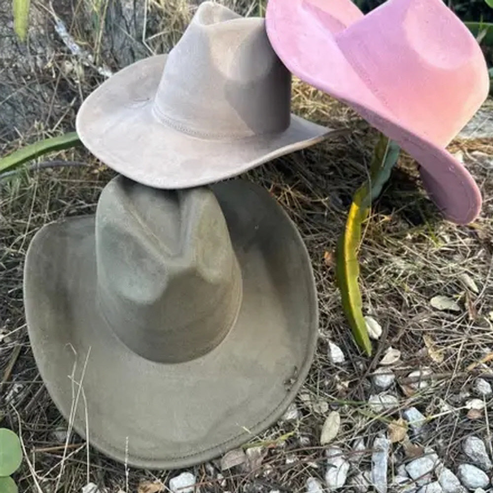 VEGAN SUEDE COWBOY HAT