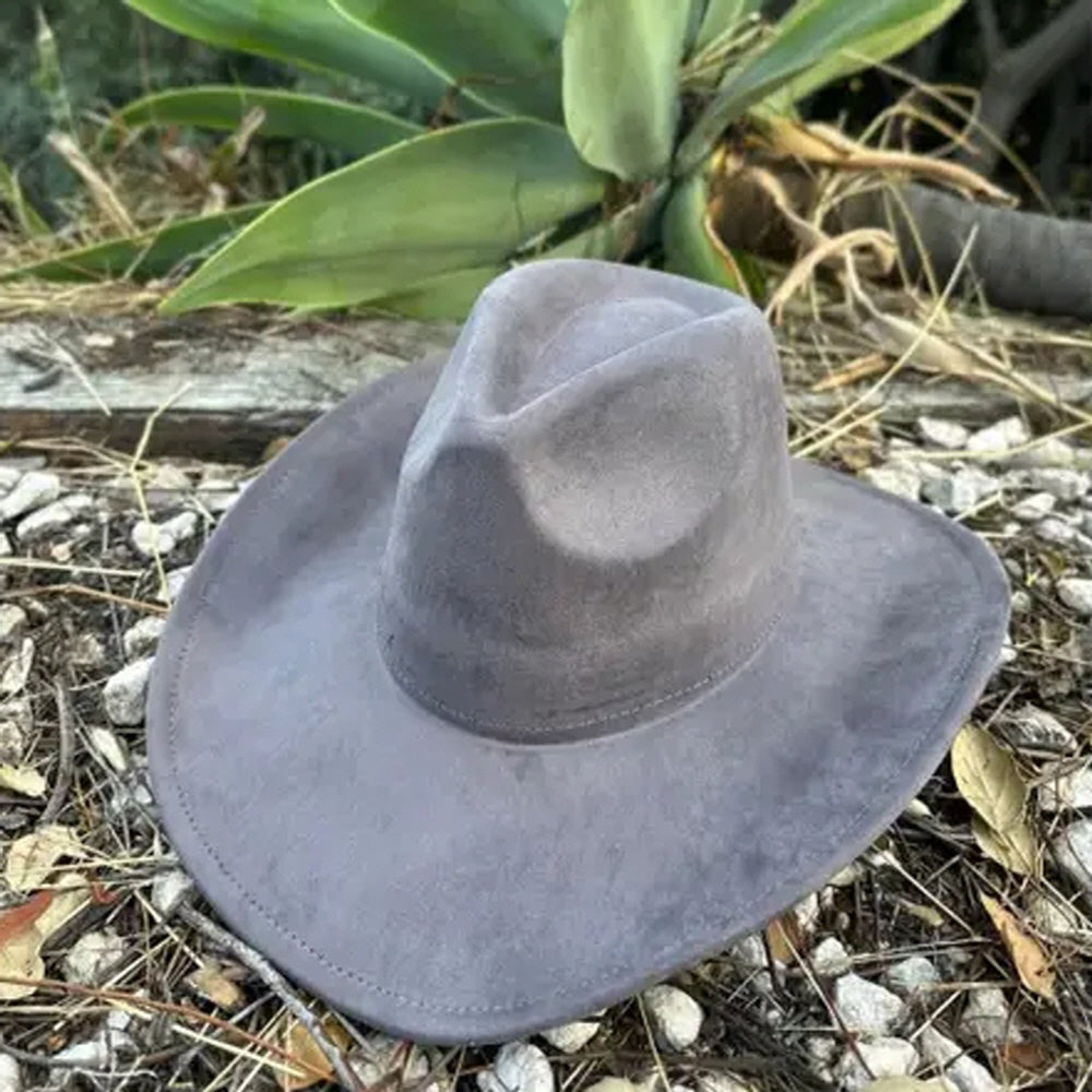 VEGAN SUEDE COWBOY HAT