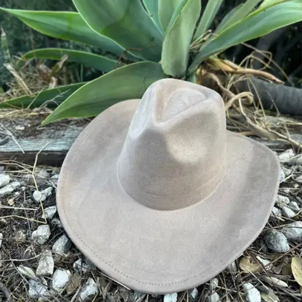 VEGAN SUEDE COWBOY HAT