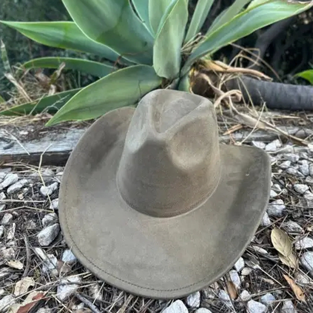 VEGAN SUEDE COWBOY HAT