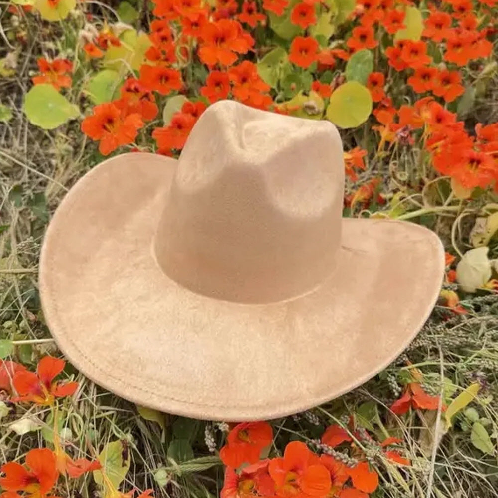 VEGAN SUEDE COWBOY HAT