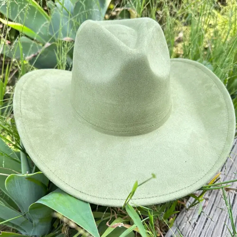 VEGAN SUEDE COWBOY HAT