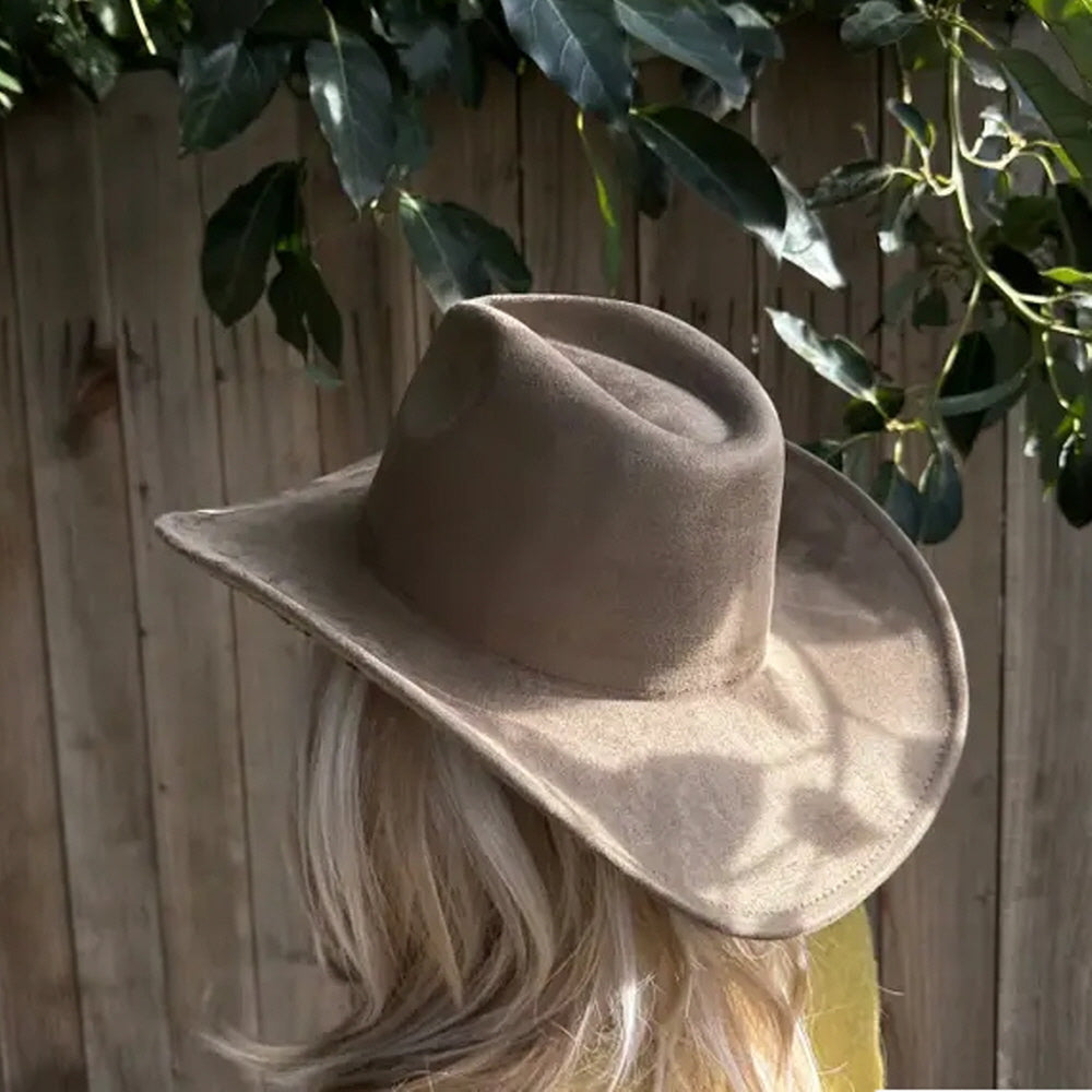 VEGAN SUEDE COWBOY HAT