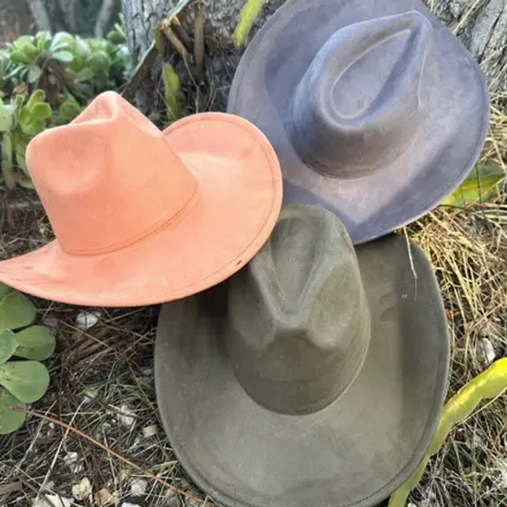 VEGAN SUEDE COWBOY HAT