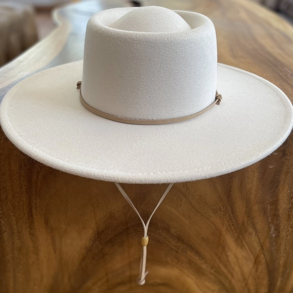 VEGAN FELT BOLERO HAT CHIN CORD