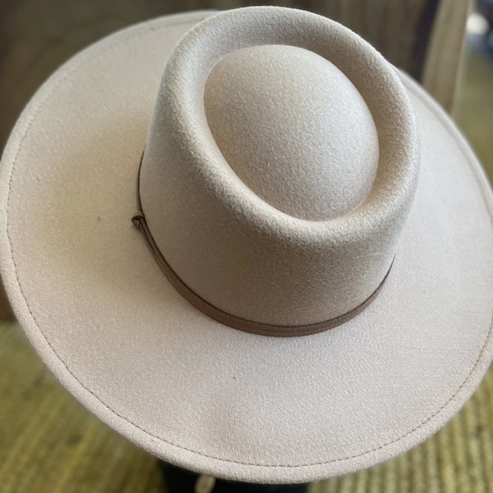 VEGAN FELT BOLERO HAT CHIN CORD