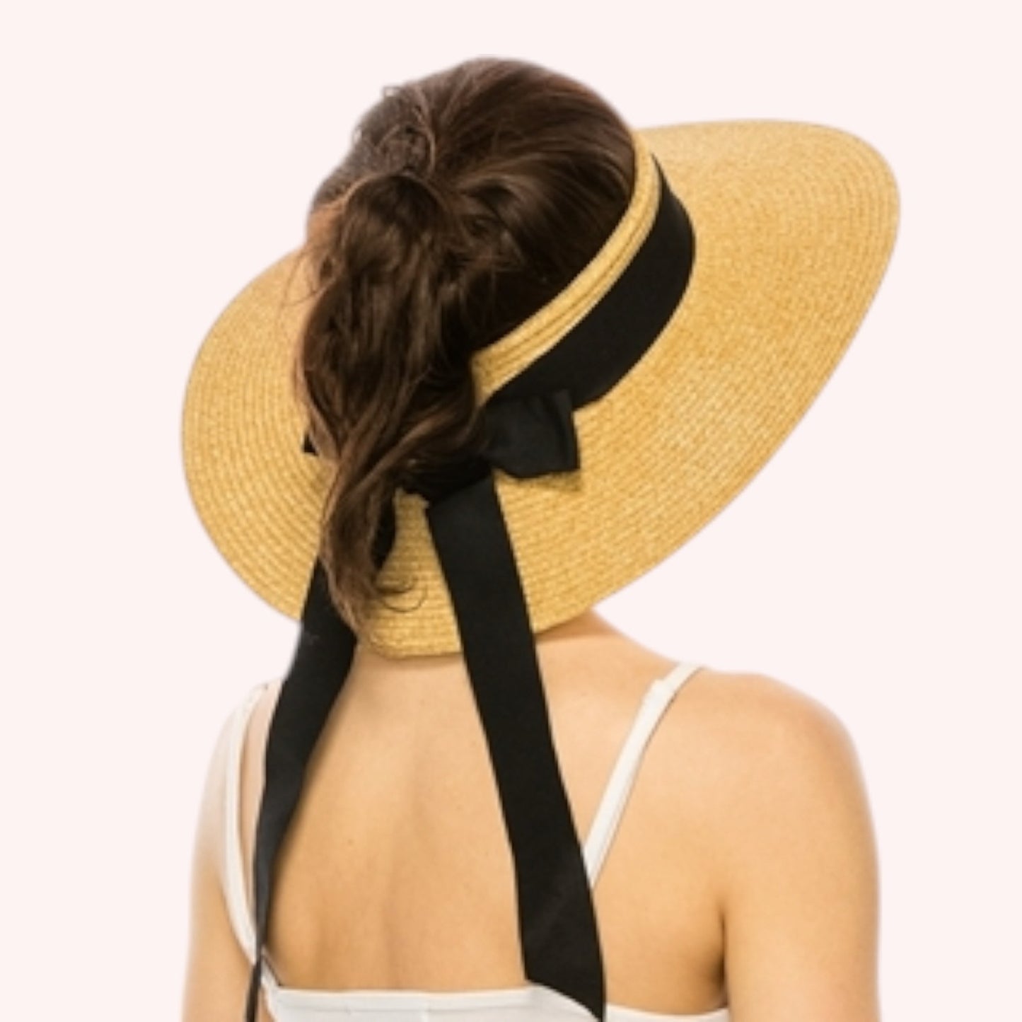 Luna Crownless Sun Hat – Elegant & Adjustable