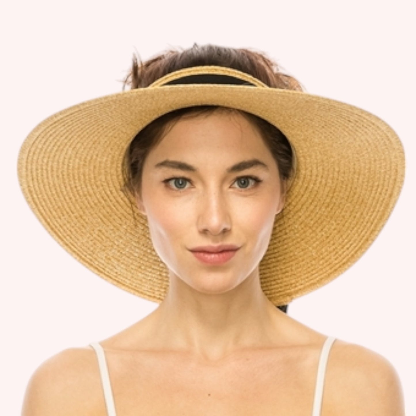 Luna Crownless Sun Hat – Elegant & Adjustable