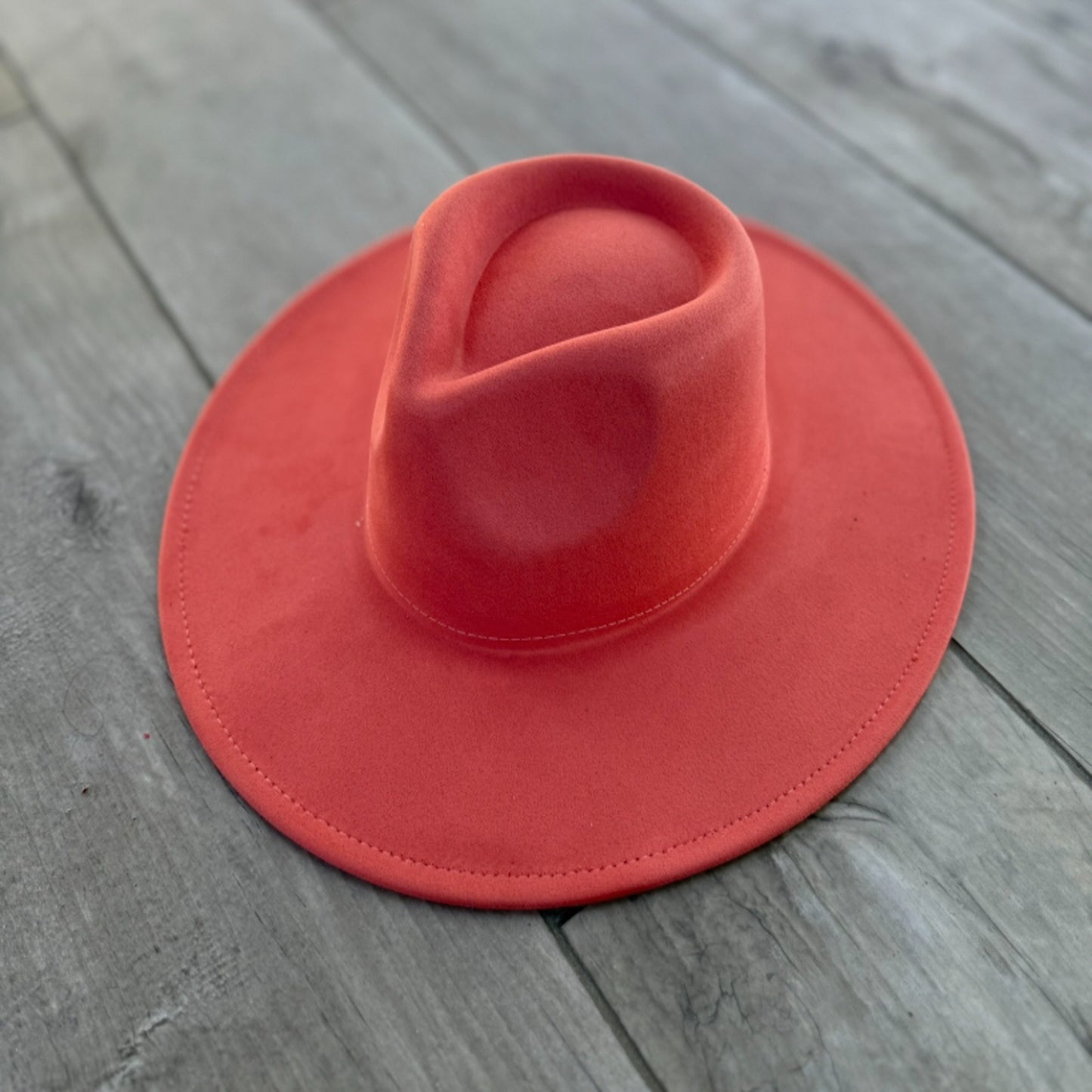 Vegan Suede Wide Brim Rancher Hat