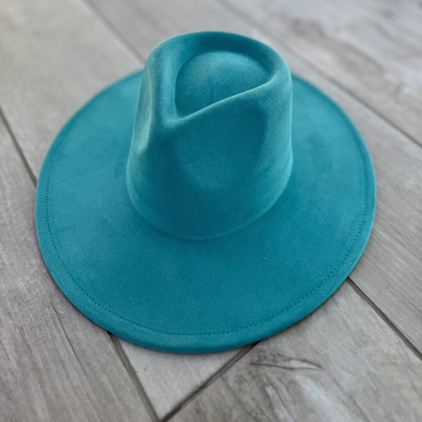 Vegan Suede Wide Brim Rancher Hat