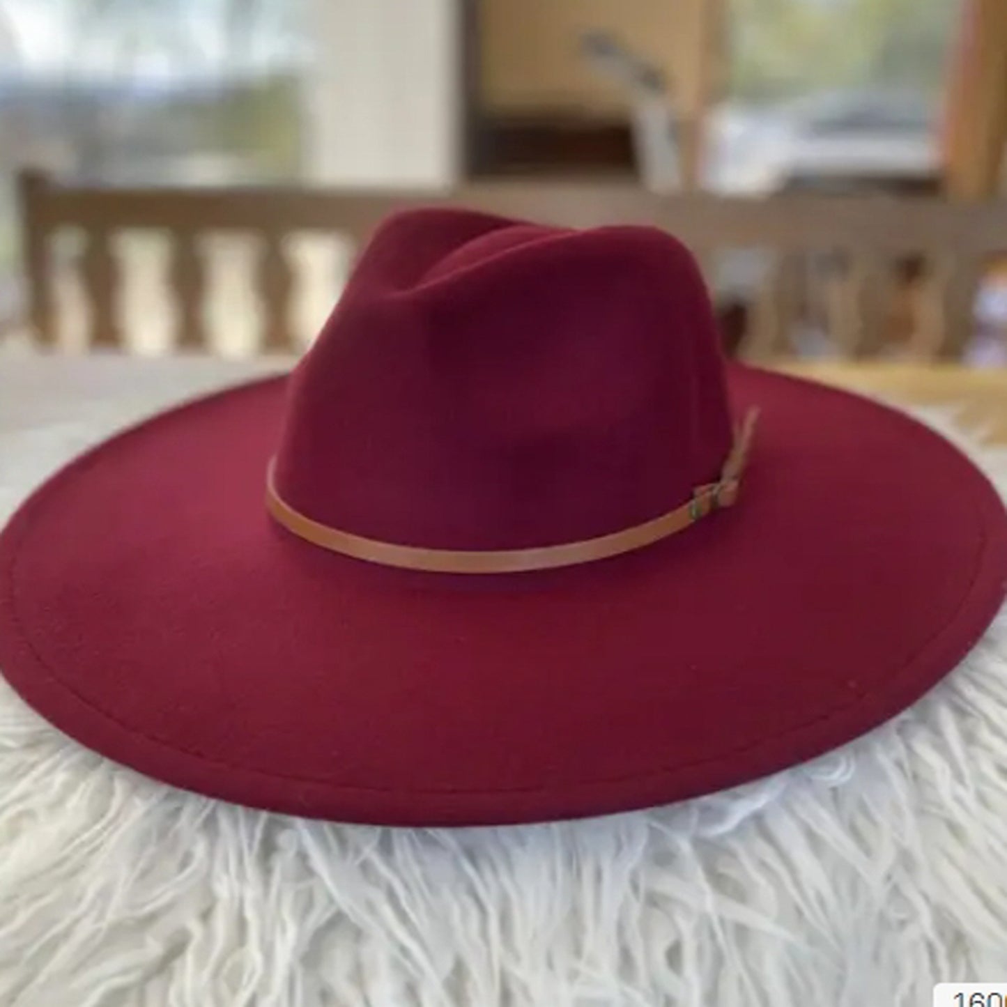 VEGAN FELT FEDORA  W/ SKINNY BELT