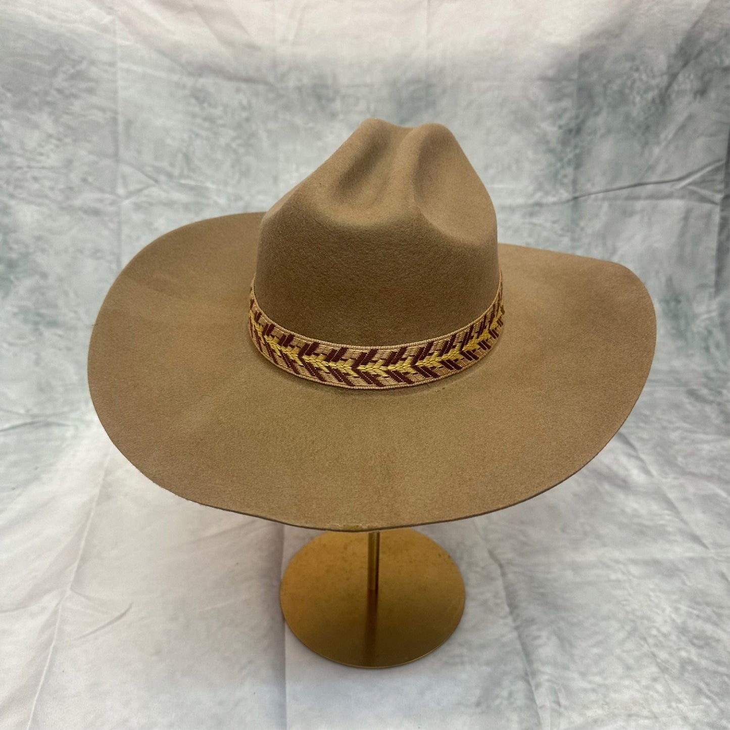 AUSTRIAN WOOLVINTAGE  CATTLEMAN  HAT WITH JAQUARD TAPE