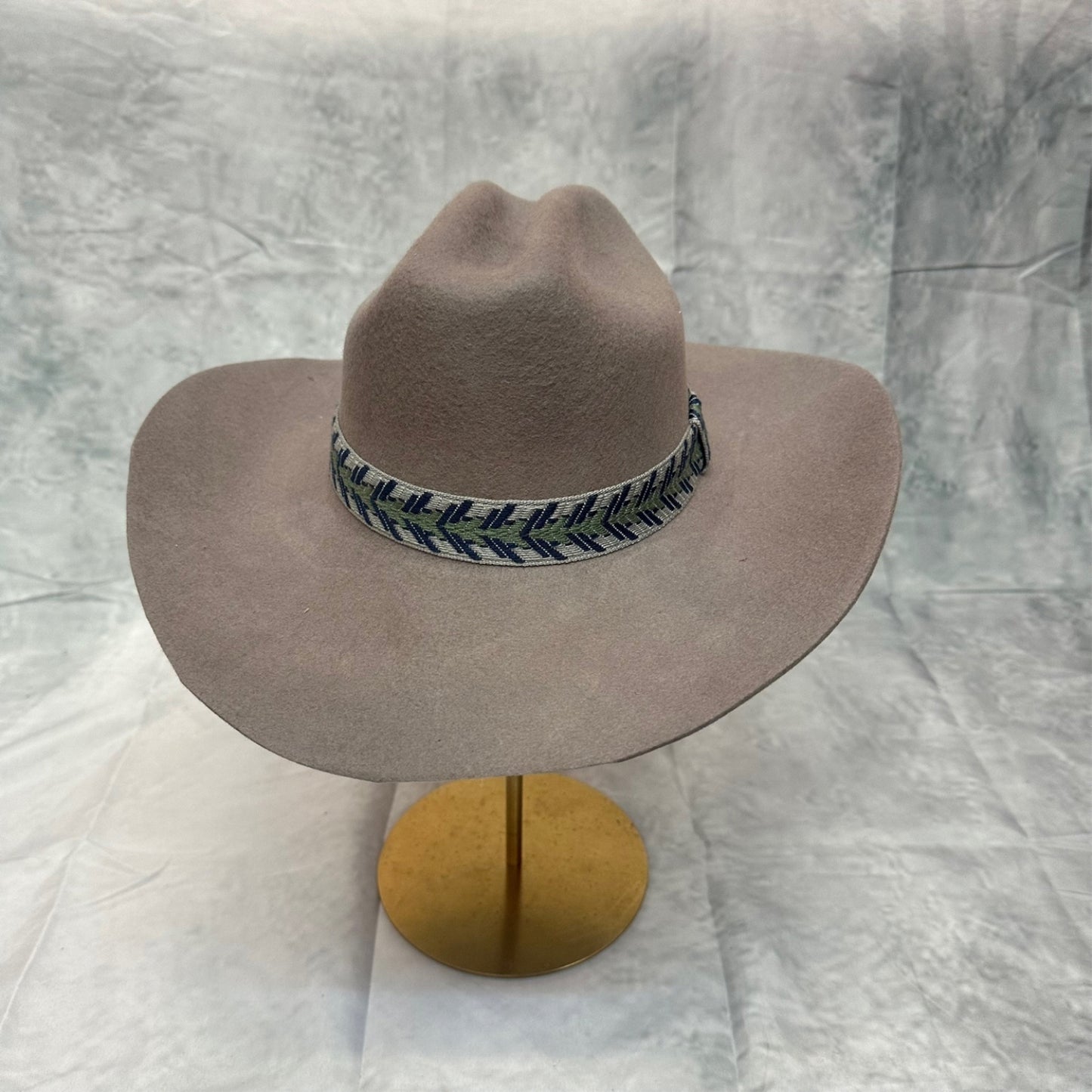 AUSTRIAN WOOLVINTAGE  CATTLEMAN  HAT WITH JAQUARD TAPE