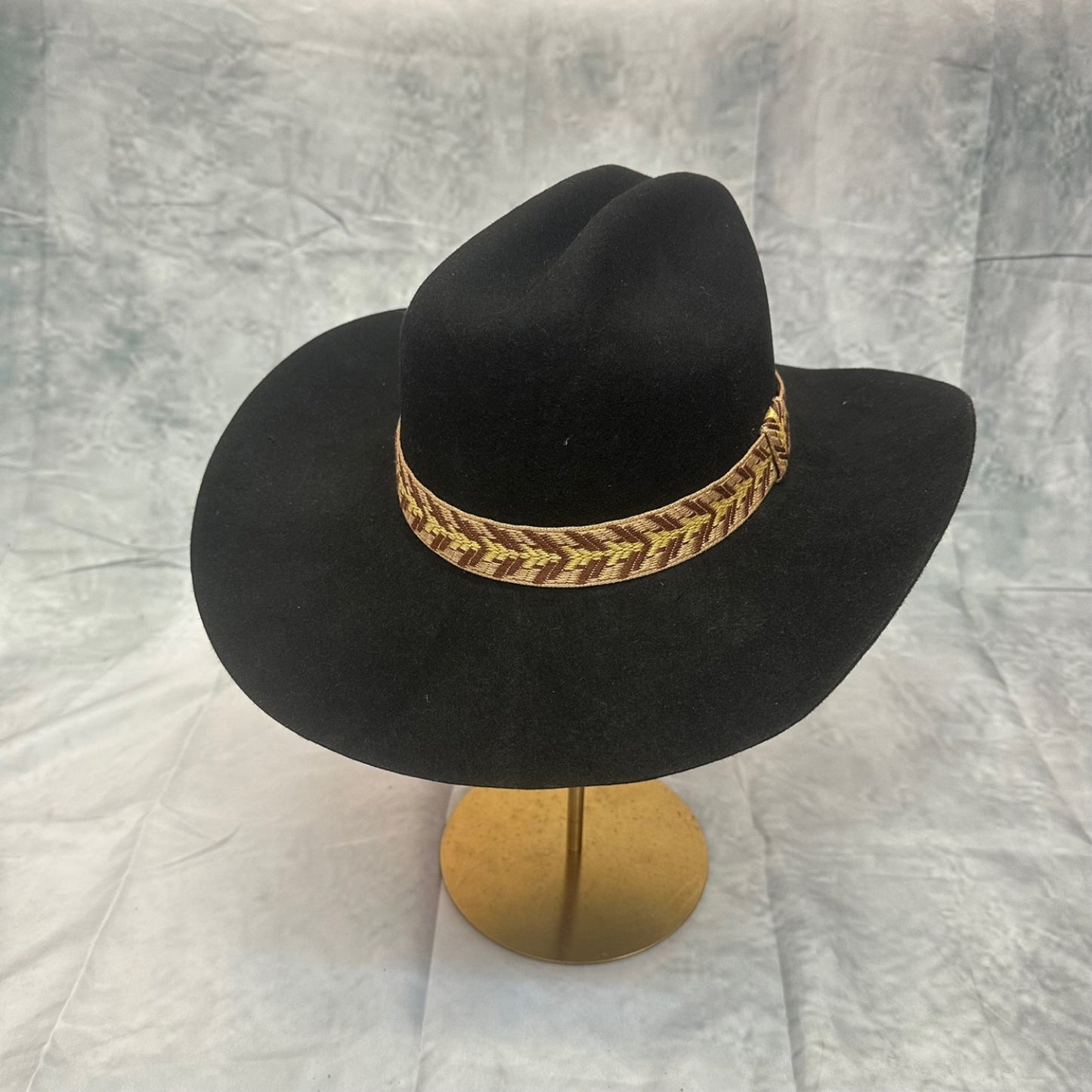 AUSTRIAN WOOLVINTAGE  CATTLEMAN  HAT WITH JAQUARD TAPE