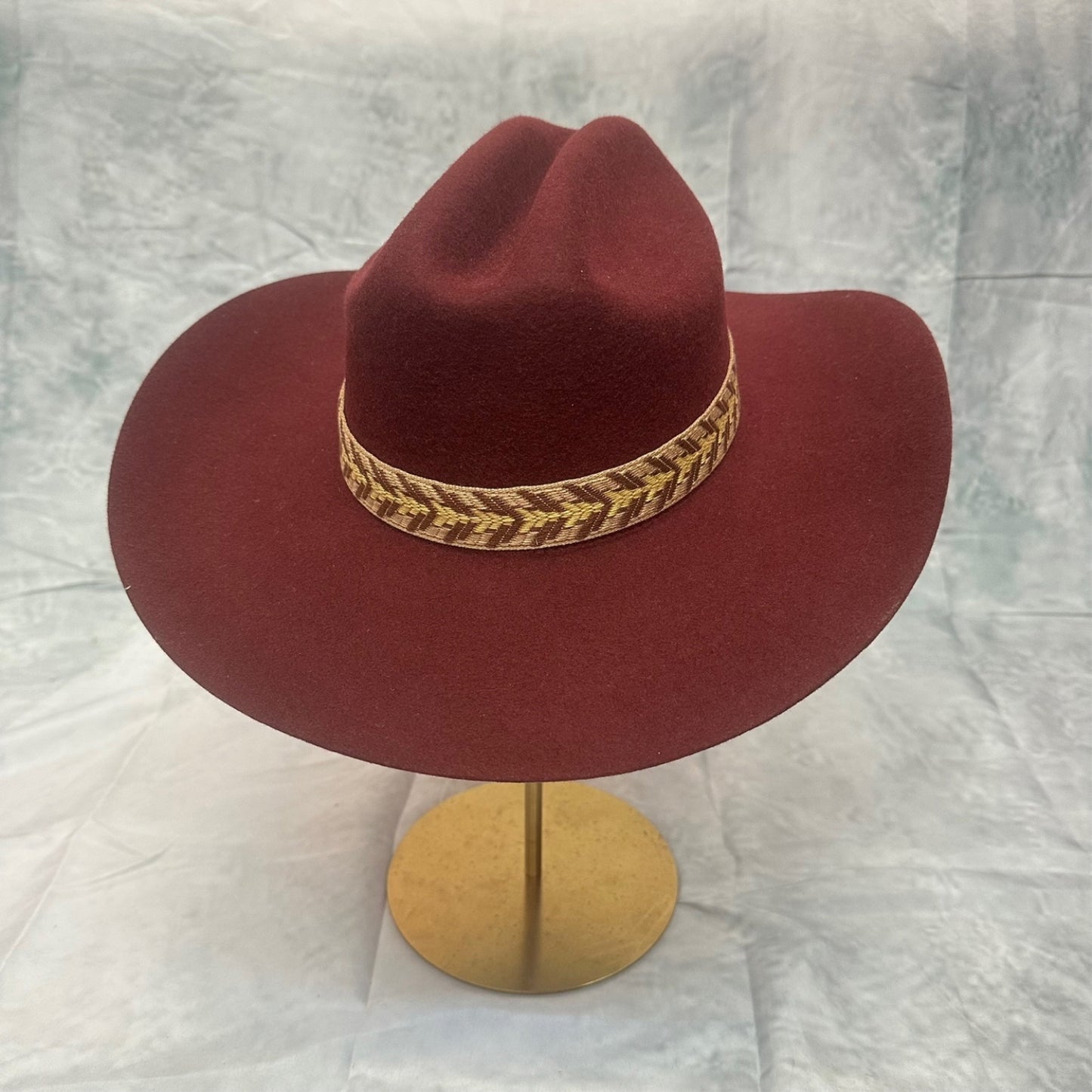 AUSTRIAN WOOLVINTAGE  CATTLEMAN  HAT WITH JAQUARD TAPE