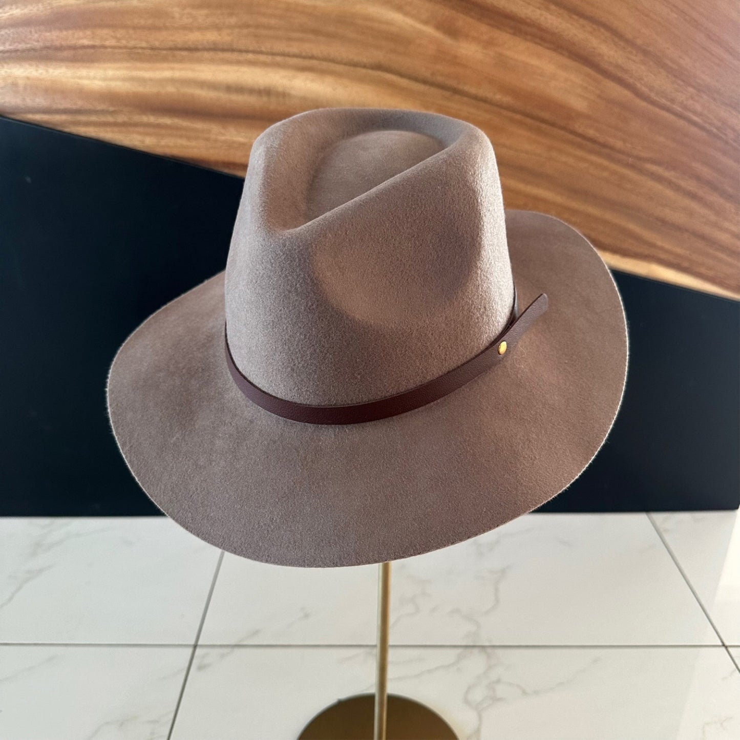 WOOL RANCHER HAT WITH LEATHER BELT