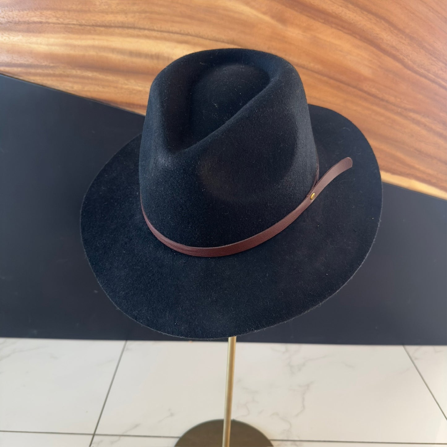 WOOL RANCHER HAT WITH LEATHER BELT