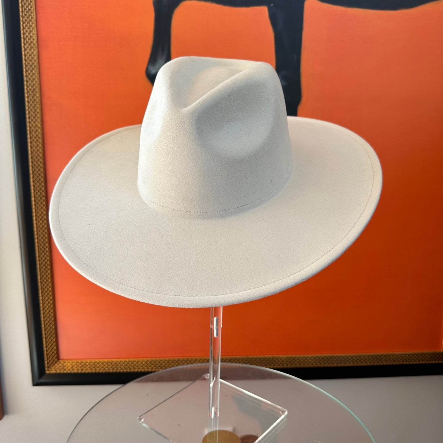 VEGAN SUEDE FEDORA HAT