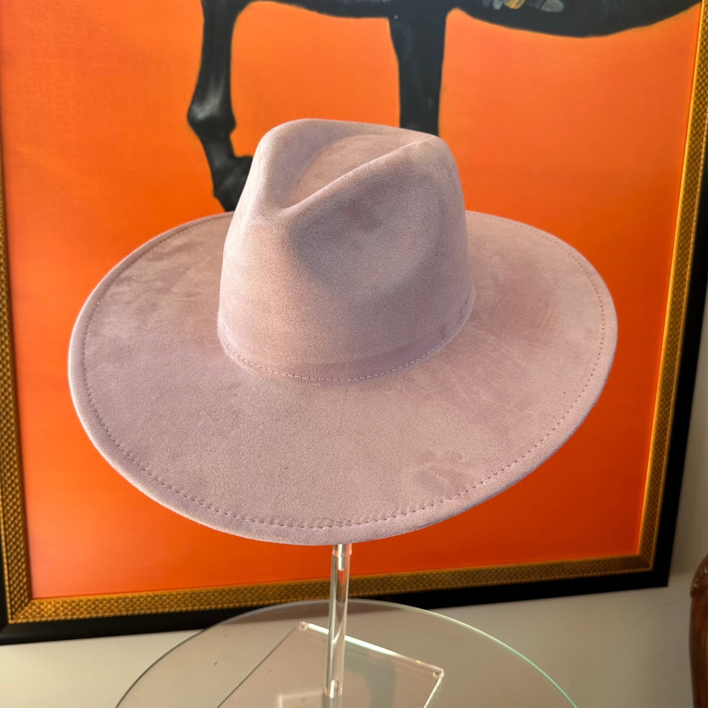 VEGAN SUEDE FEDORA HAT