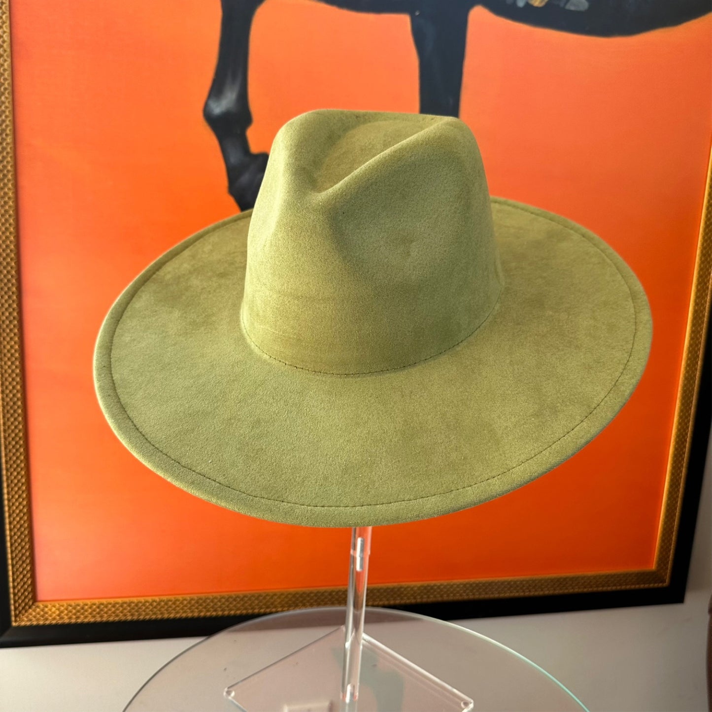 VEGAN SUEDE FEDORA HAT