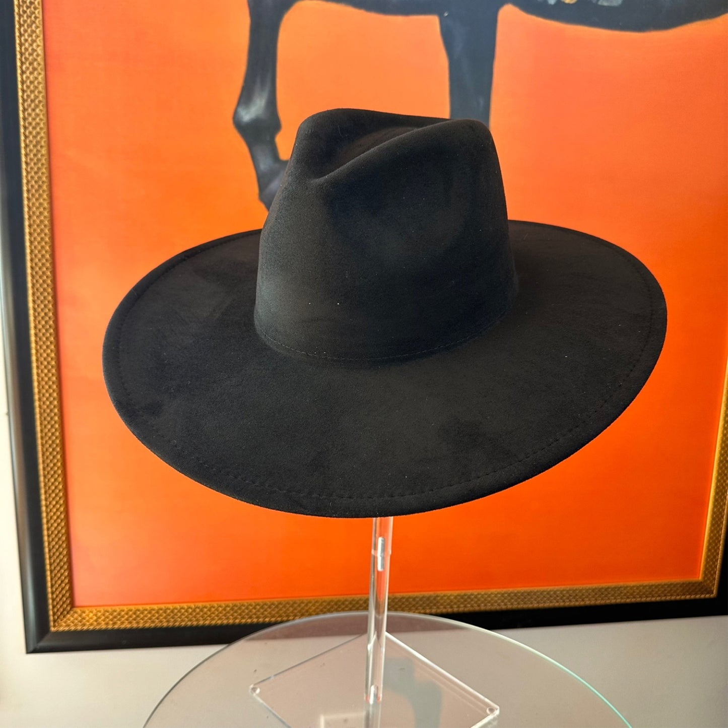 VEGAN SUEDE FEDORA HAT