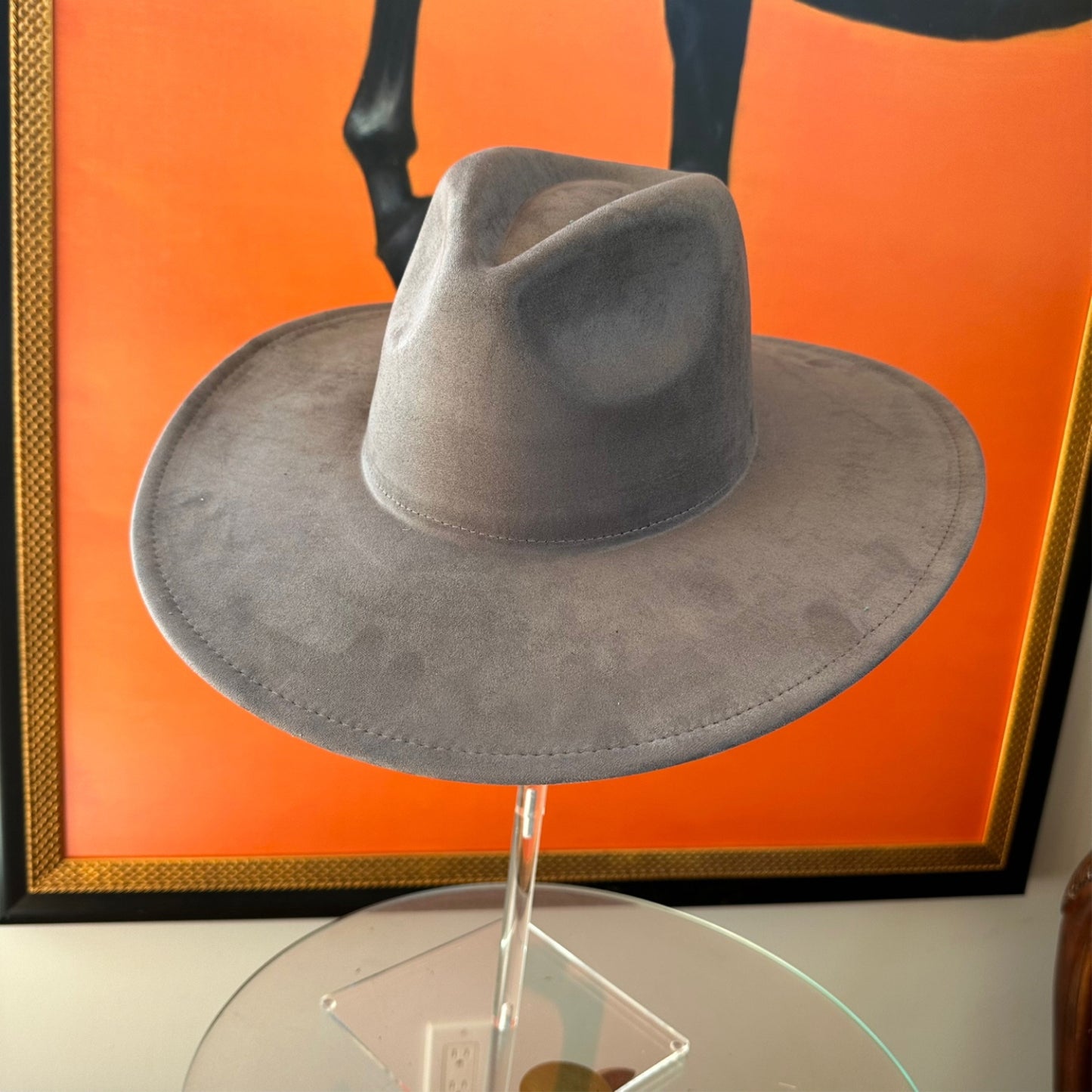 VEGAN SUEDE FEDORA HAT