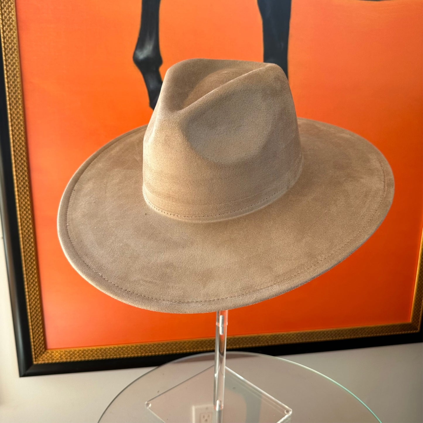 VEGAN SUEDE FEDORA HAT