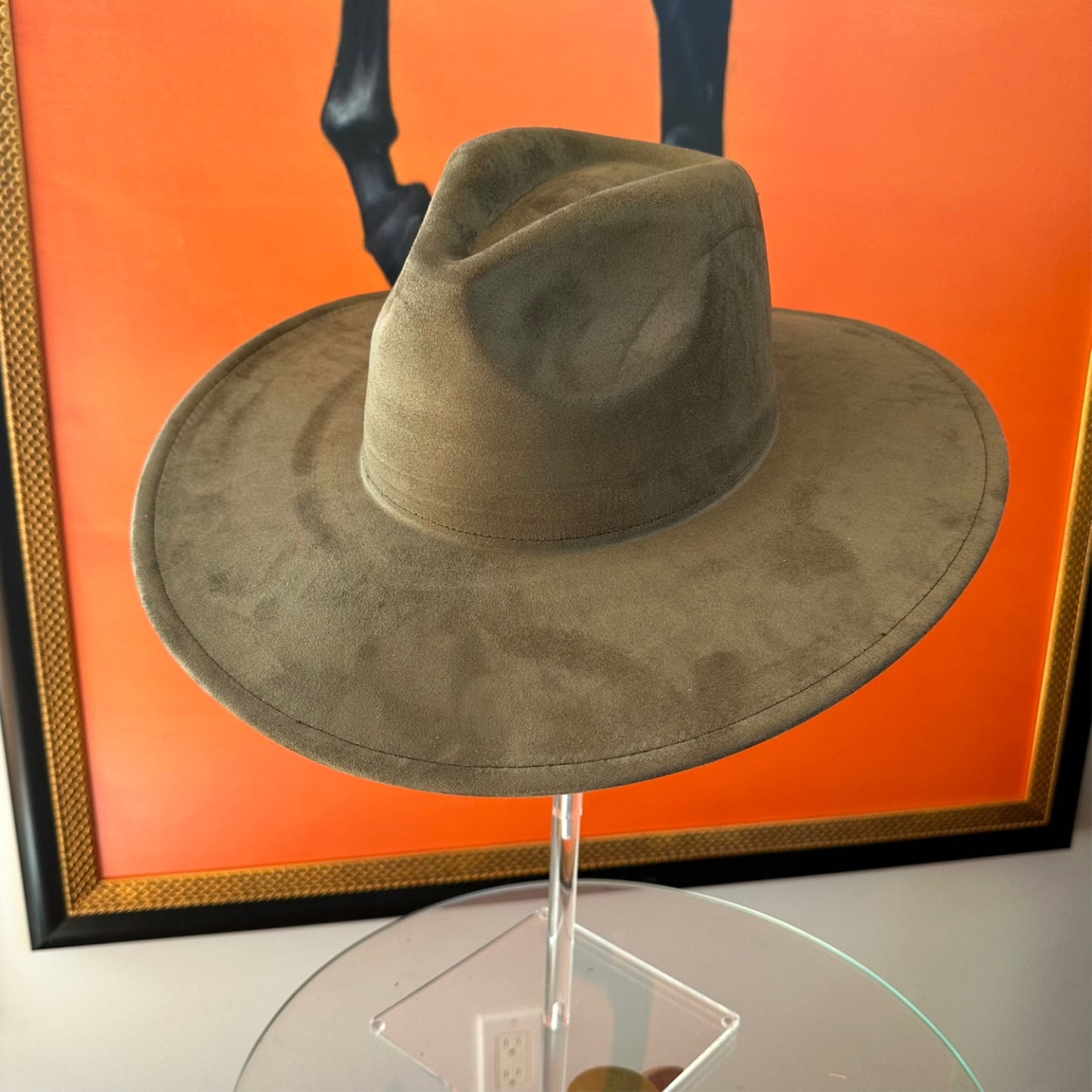 VEGAN SUEDE FEDORA HAT