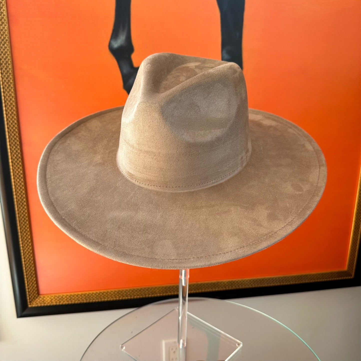 VEGAN SUEDE FEDORA HAT