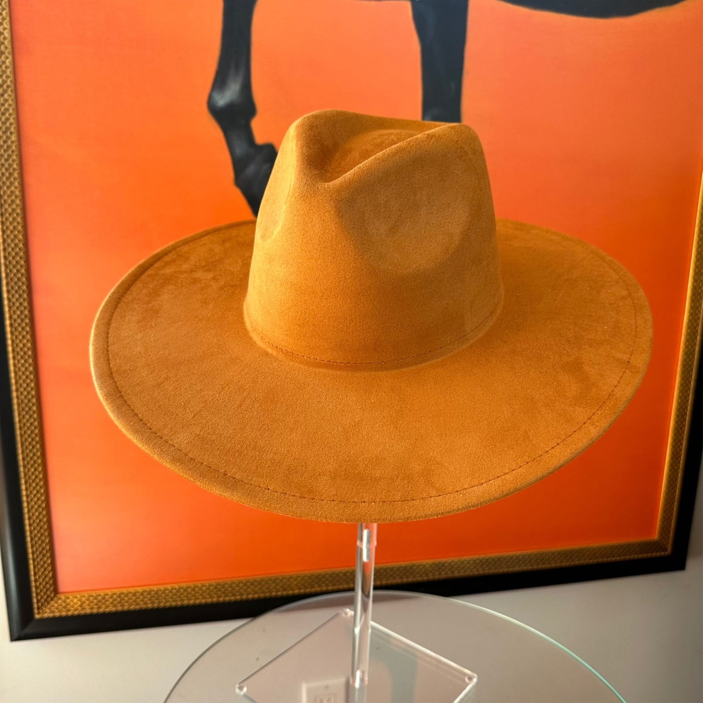 VEGAN SUEDE FEDORA HAT