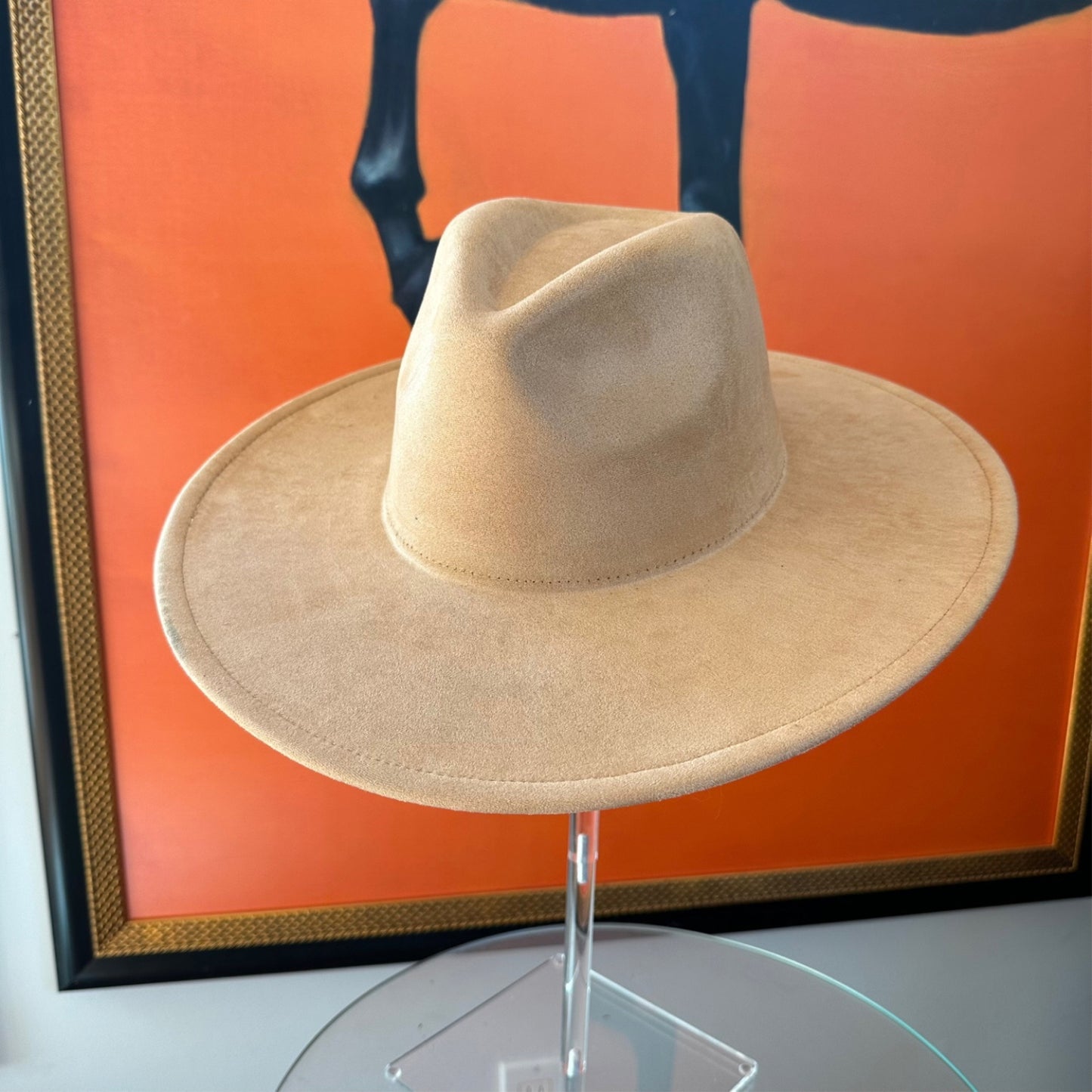 VEGAN SUEDE FEDORA HAT