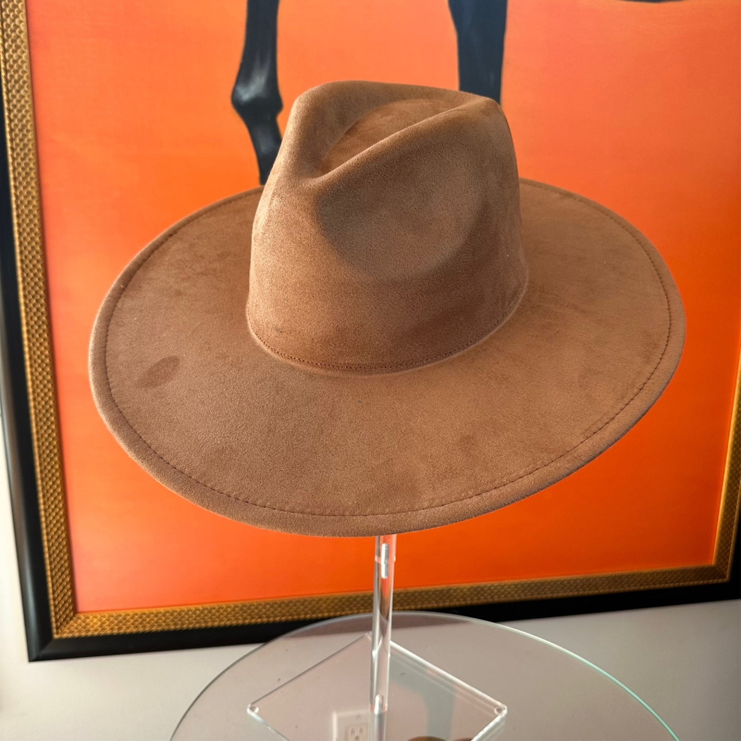 VEGAN SUEDE FEDORA HAT