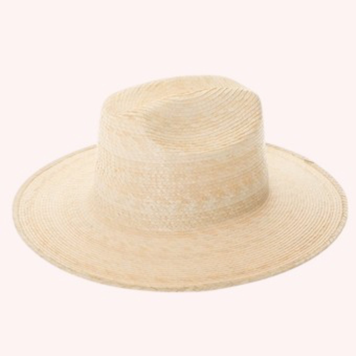 Palm Leaf Western Hat w/ Flat Brim – Handmade & UPF 50+