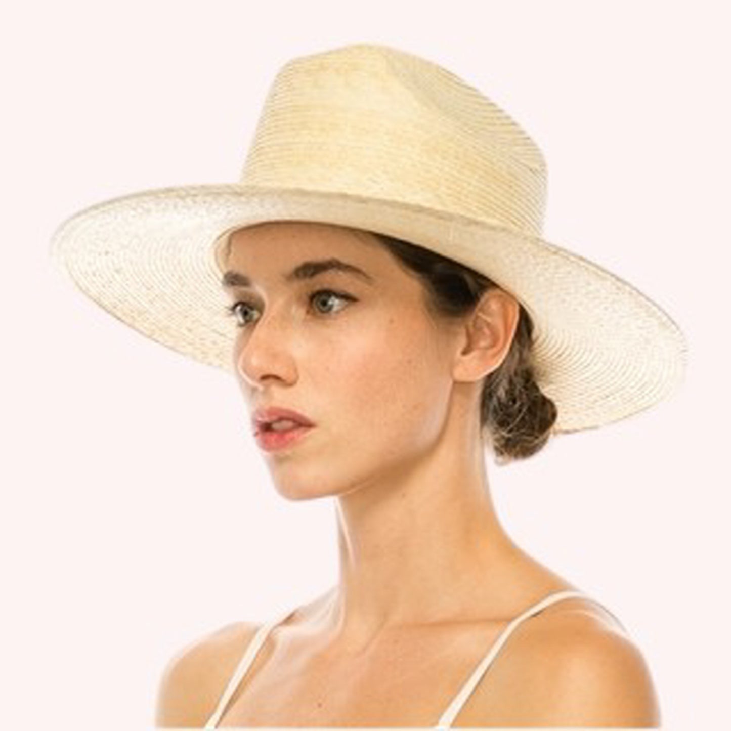 Palm Leaf Western Hat w/ Flat Brim – Handmade & UPF 50+